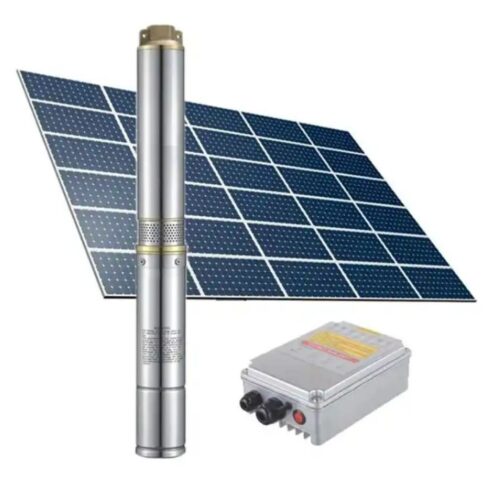 SOL1800 80 KIT Submersible Solar Water Pump Kit 3 Screw 80m Max Head 1800lph 300w 24v Dc Solar Panels and Mounting Frame