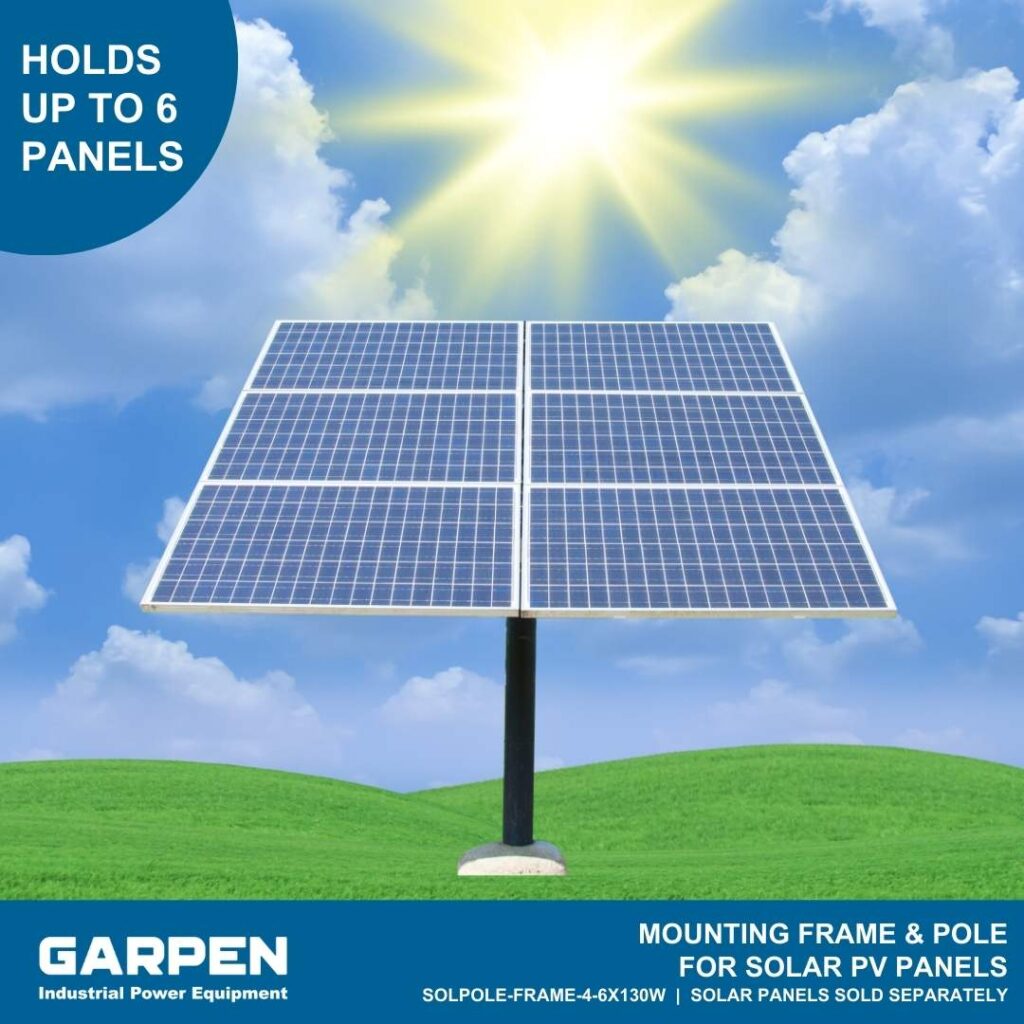 SOLPOLE-FRAME-4-6x130W Mounting Frame and Pole for Solar PV Panels