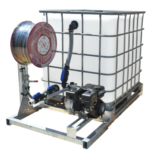 Firefighting Skid with 1.5 Inch 7hp Petrol Pump 1000L Tank & 36m Hose Reel