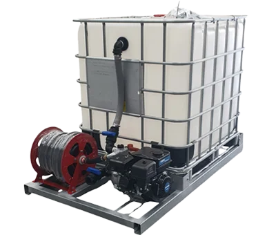 Petrol Water Pump with Skid, Hose Reel and Water Tank
