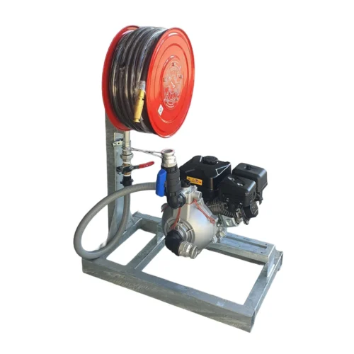 mini firefighting skid with 7hp petrol pump and hose reel